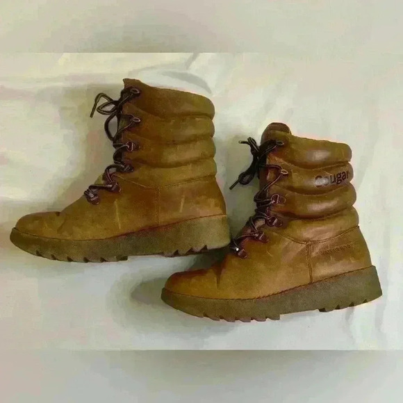 Cougar Classic Women’s 39068 Original Pillow Ankle Leather Fleece Boots size  6 - Picture 2 of 7